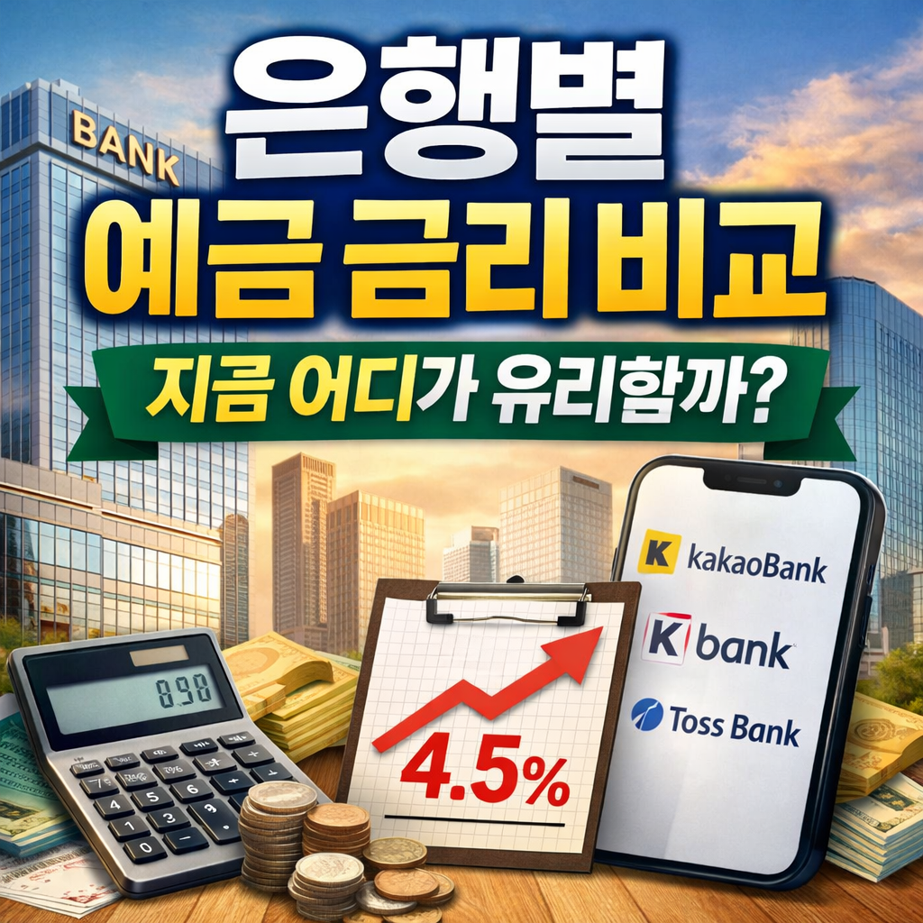 은행별 예금 금리 비교, 지금 예금 들기 전에 꼭 확인해야 할 은행은?