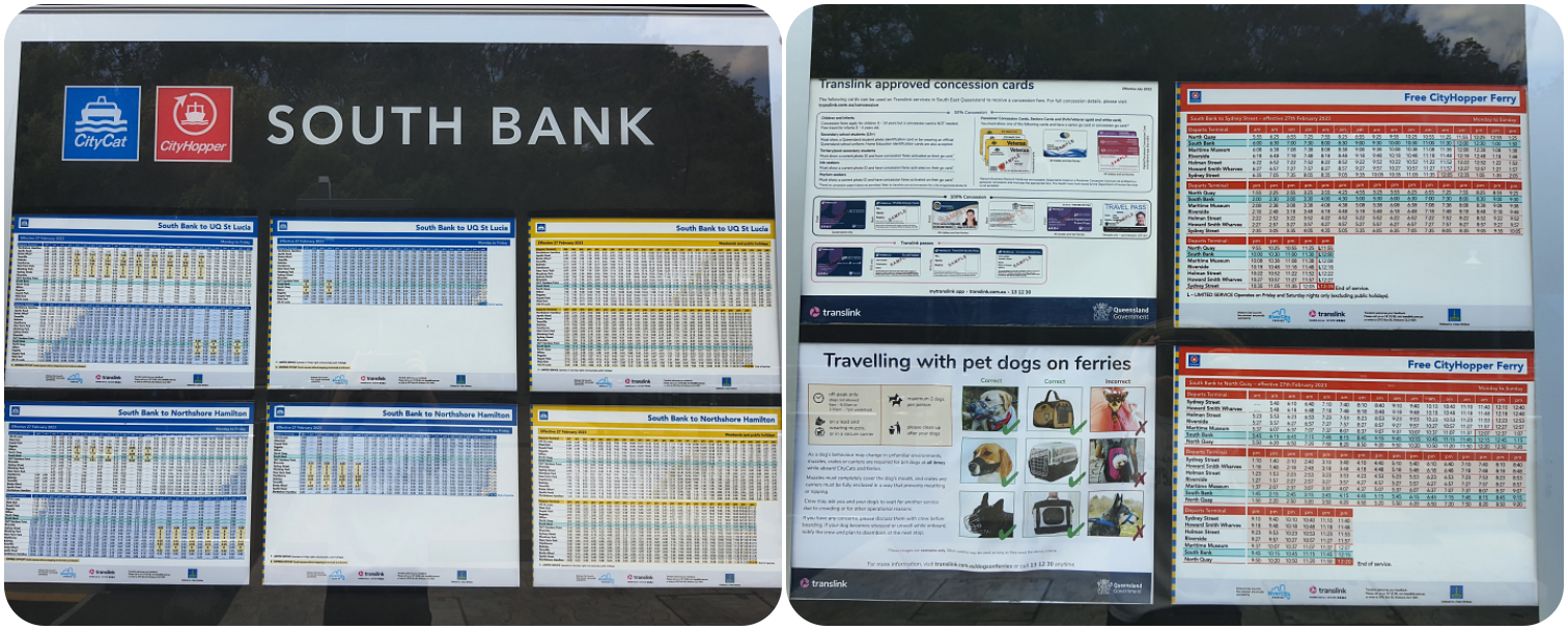 페리 타임 테이블 - 빨간색이 무료 시티호퍼 타임 테이블