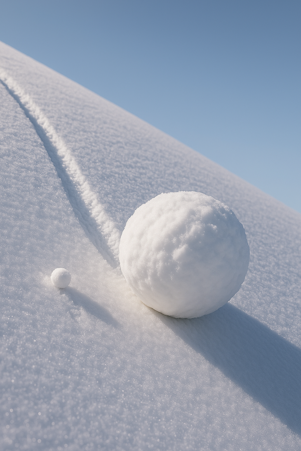 작은 노력이 복리처럼 불어나는 블로그 수익 성장을 상징하는 눈덩이