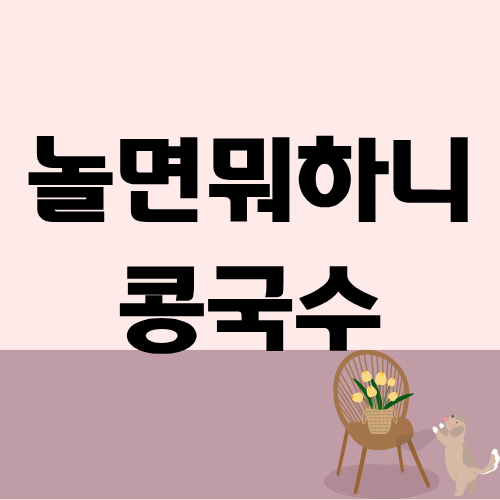 놀면뭐하니 콩국수