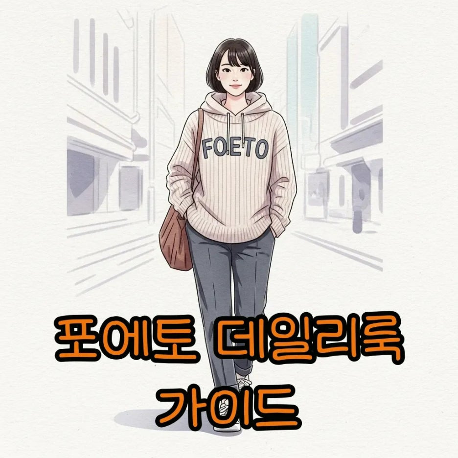 트렌디한 포에토 스타일로 완성하는 세련된 데일리룩.