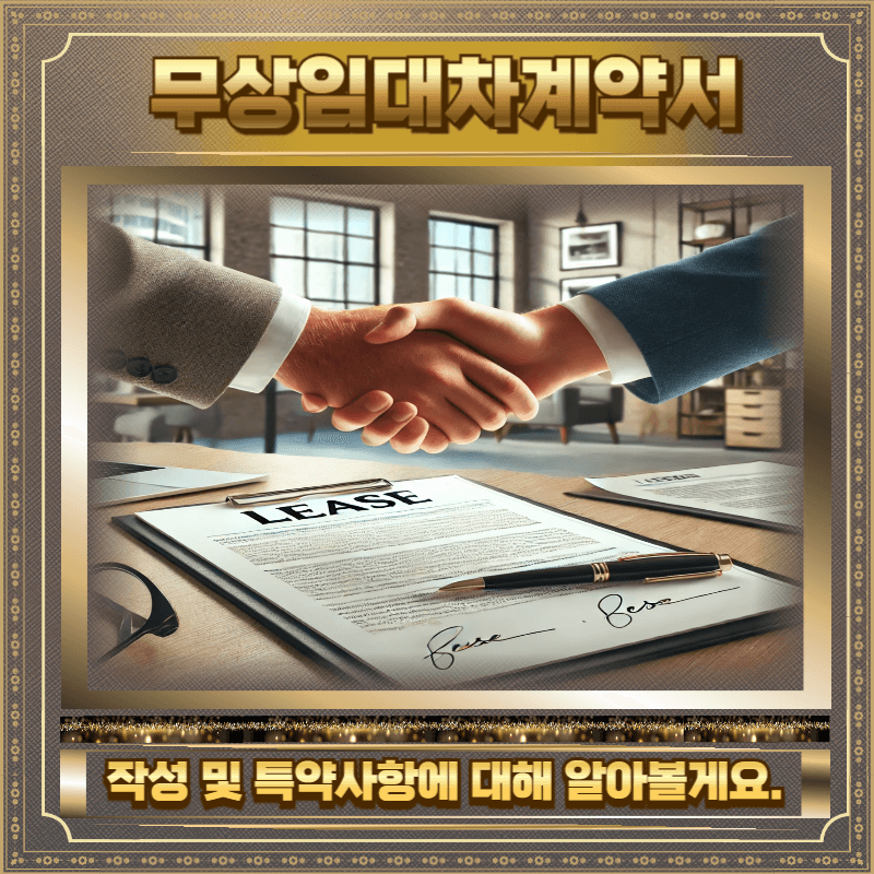 무상임대차계약서