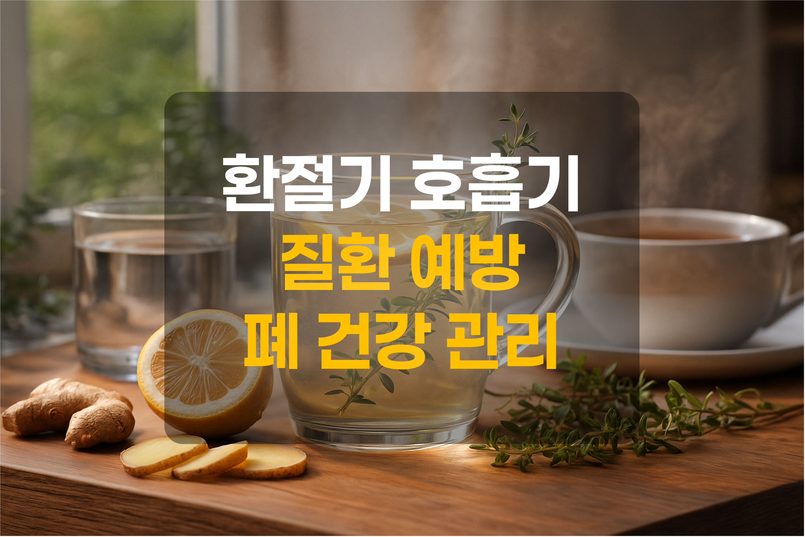 호흡기에 좋은 음식을 표현한 그림