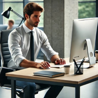 사무직 직장인 모습 사진