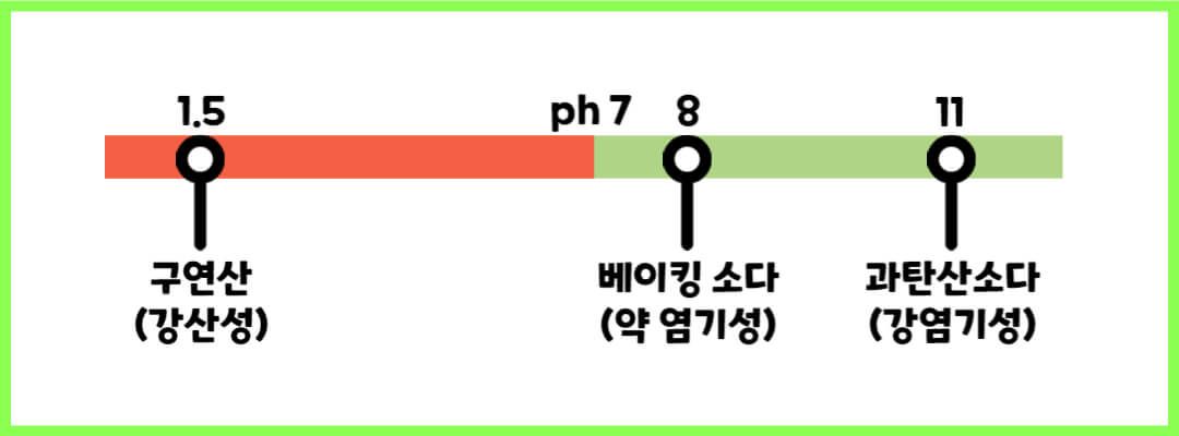 천연 세제 3종의 ph 지수