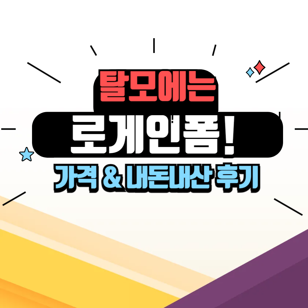 로게인폼 가격 후기