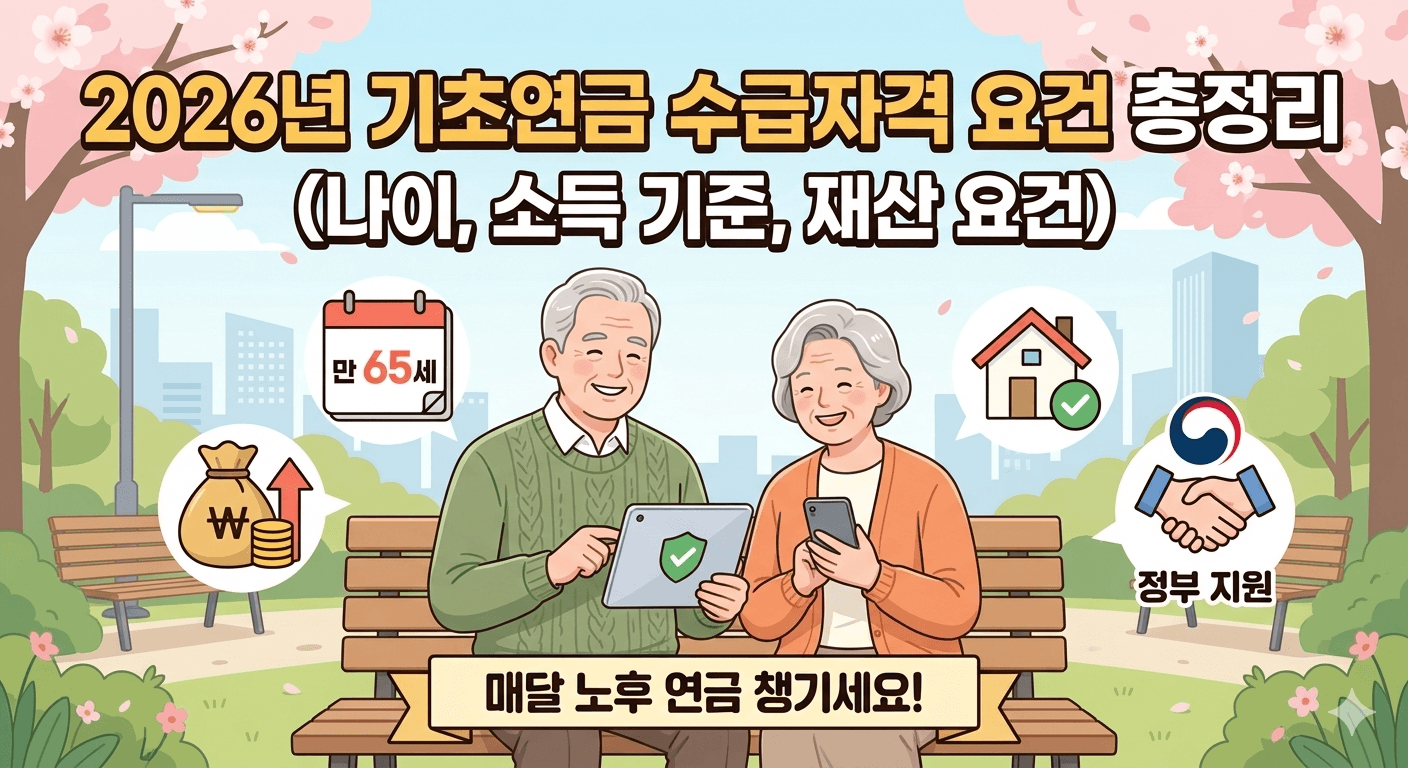 2026년 기초연금 수급자격 및 신청방법