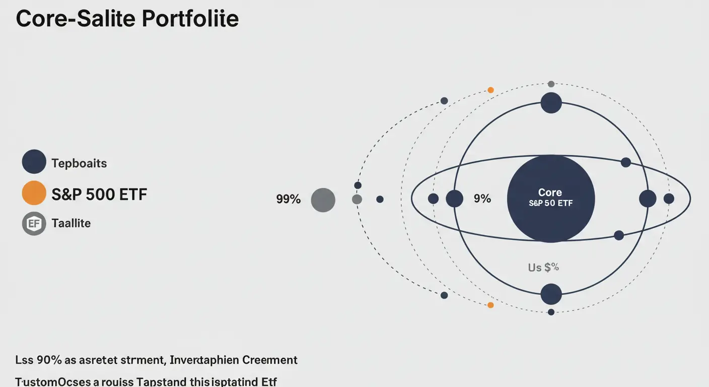 안정적인 코어 자산(90%)과 성장성 높은 소량의 위성 자산(10%)을 조합하는 투자 전략