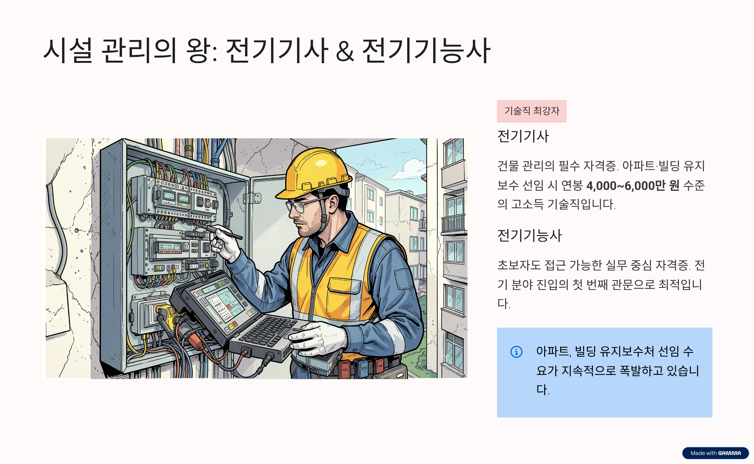시니어 사진 중에 전기기능사와 전기기사에 관한 사진