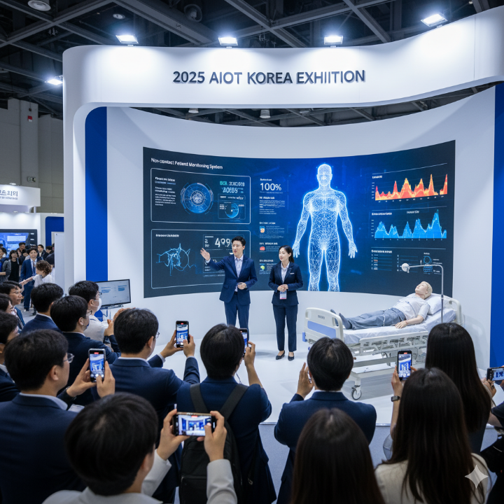 부스에서 솔루션 시연 모습