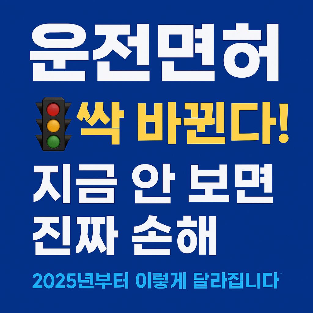 운전면허 싹 바뀐다! 2025 변경사항 총정리-썸네일