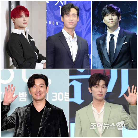 제8회 한국뮤지컬어워즈 남우주연상 후보가 공개됐다. 김준수&#44; 최재림&#44; 홍광호&#44; 조승우&#44; 박강현. [사진=조이뉴스24 DB&#44; 오디컴퍼니]