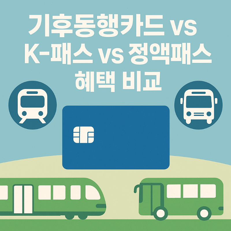 교통카드 계산기, 기후동행카드 vs K패스 vs 정액패스 혜택 완벽 비교!