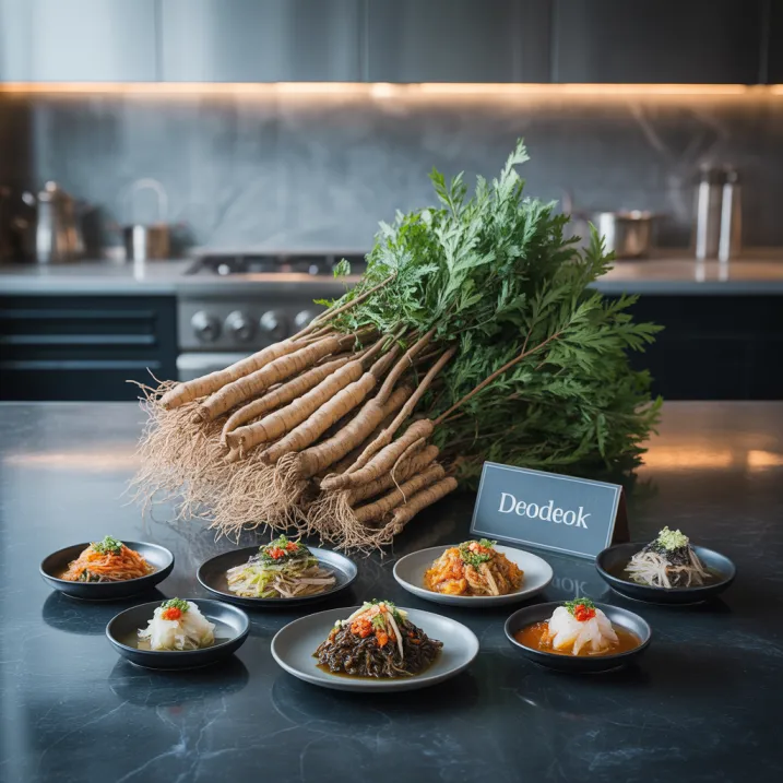더덕은 한국의 대표적인 전통 식재료로, 그 뿌리의 독특한 향과 놀라운 영양가로 잘 알려져 있습니다.