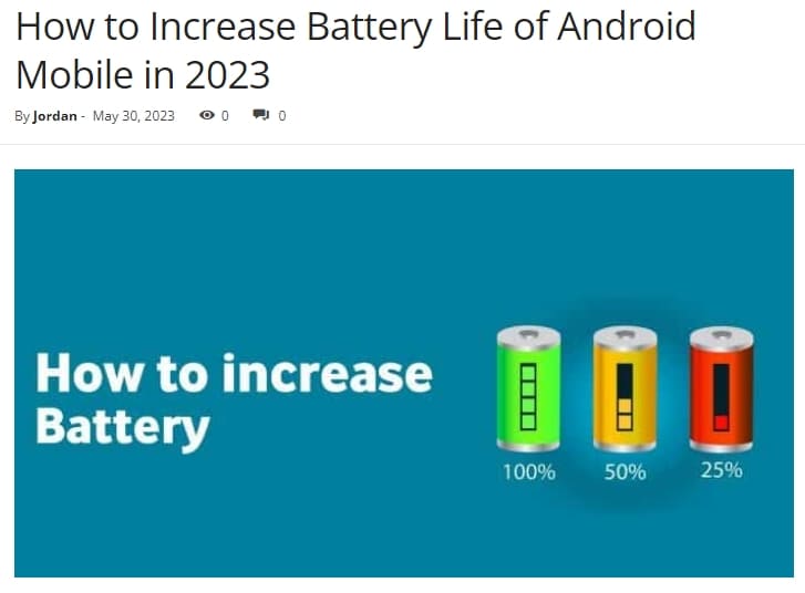 알아두면 꿀!...&lsquo;배터리 수명' 어떻게 늘릴 수 있나? How to Increase Battery Life of Android Mobile in 2023