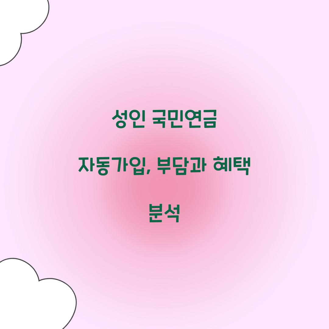 성인 국민연금 자동가입