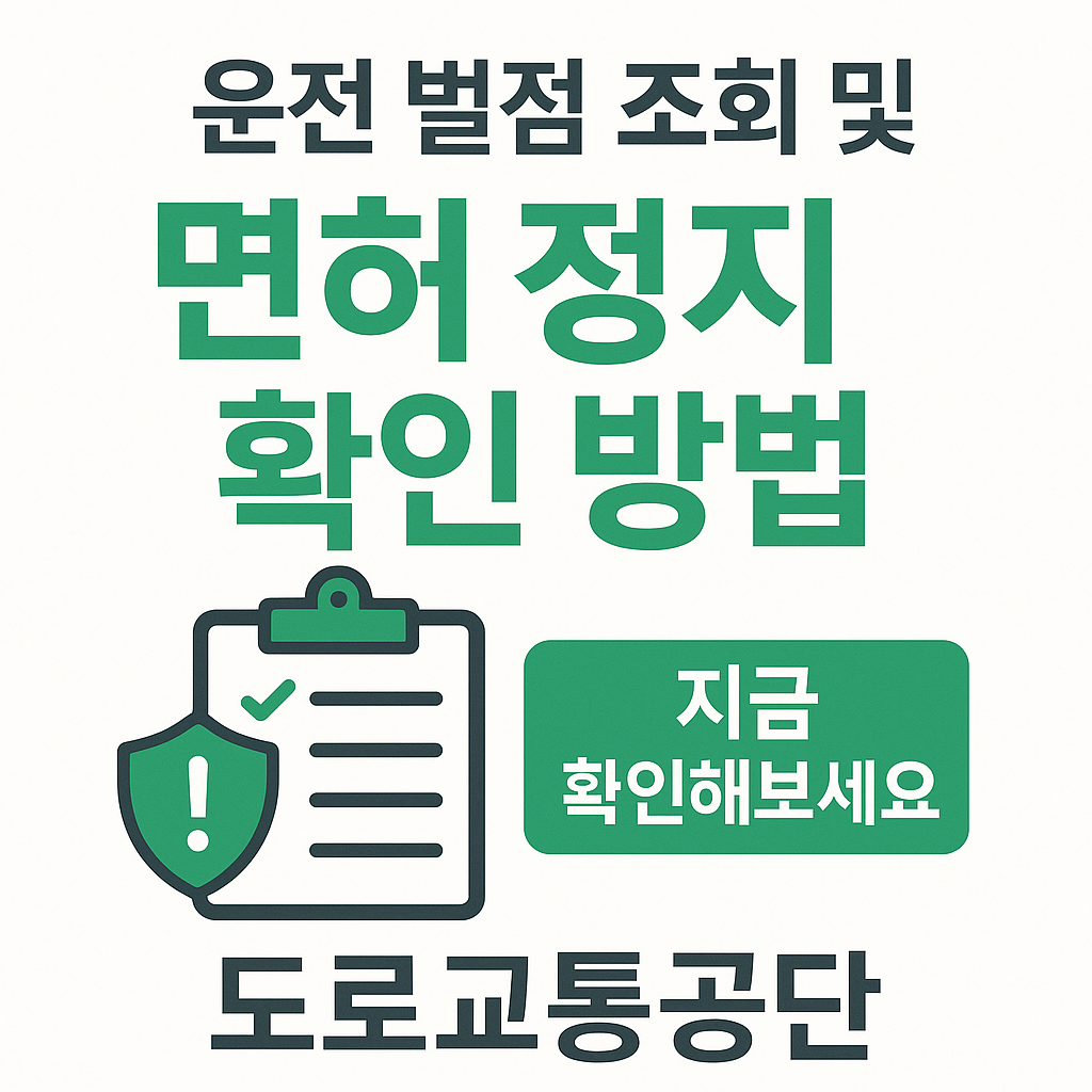 운전 벌점 조회 및 면허 정지 확인 방법