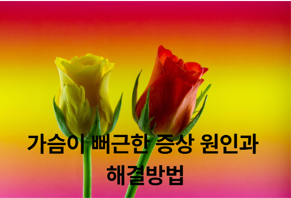 가슴이 뻐근한 증상 원인과 해결방법