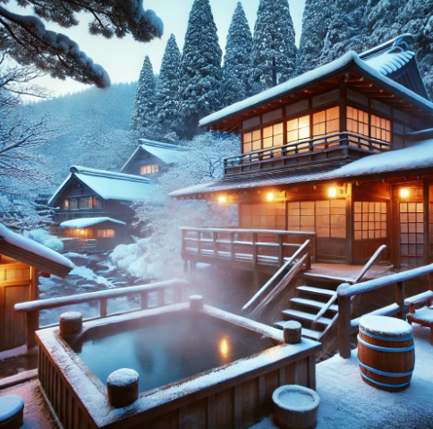 일본 온천 여행 이미지