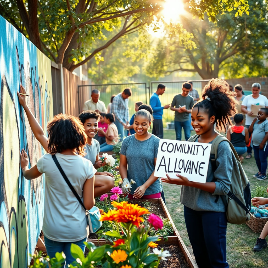 청년들이 활발하게 활동하며 사회에 긍정적인 영향을 미치는 모습을 담습니다. 이는 청년수당이 단순히 청년에게 혜택을 주는 것을 넘어, 사회 전체의 활력을 불어넣는 투자임을 강조합니다.