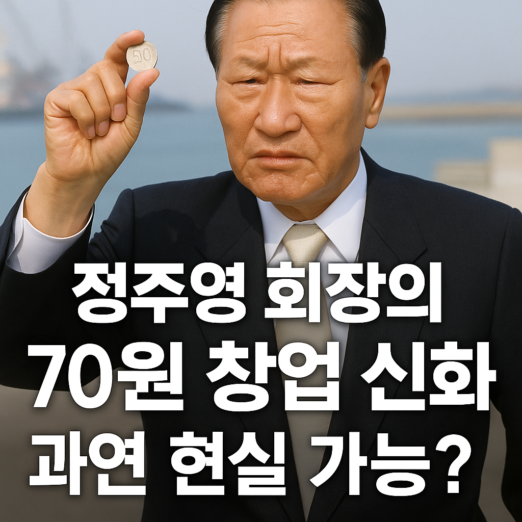 정주영 회장의 70원 창업 신화, 과연 현실 가능?