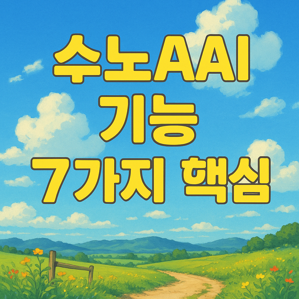 수노AI 기능 7가지 핵심 정리