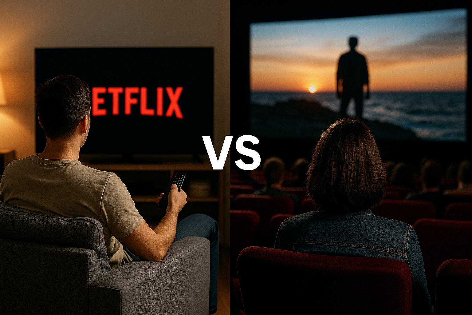 넷플릭스 영화와 극장 영화, 관객 심리 비교 분석과 변화하는 영화 소비 패턴 관련 사진