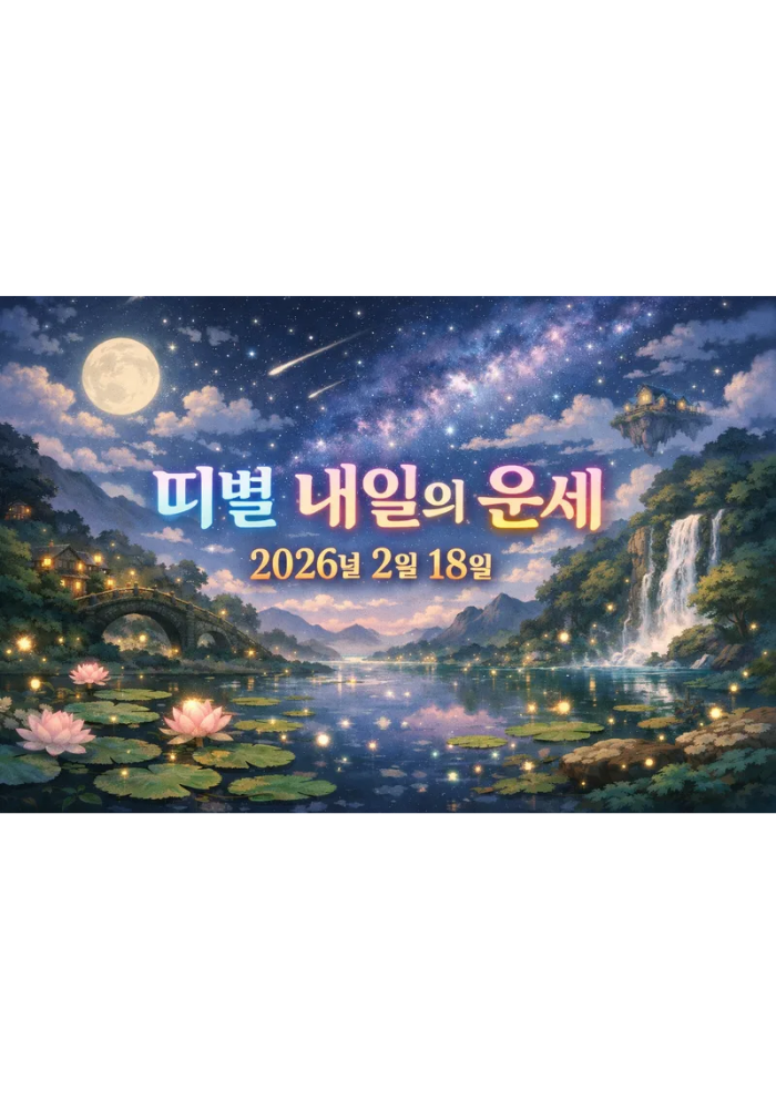 1.띠별 내일의 운세 2026년2월19일