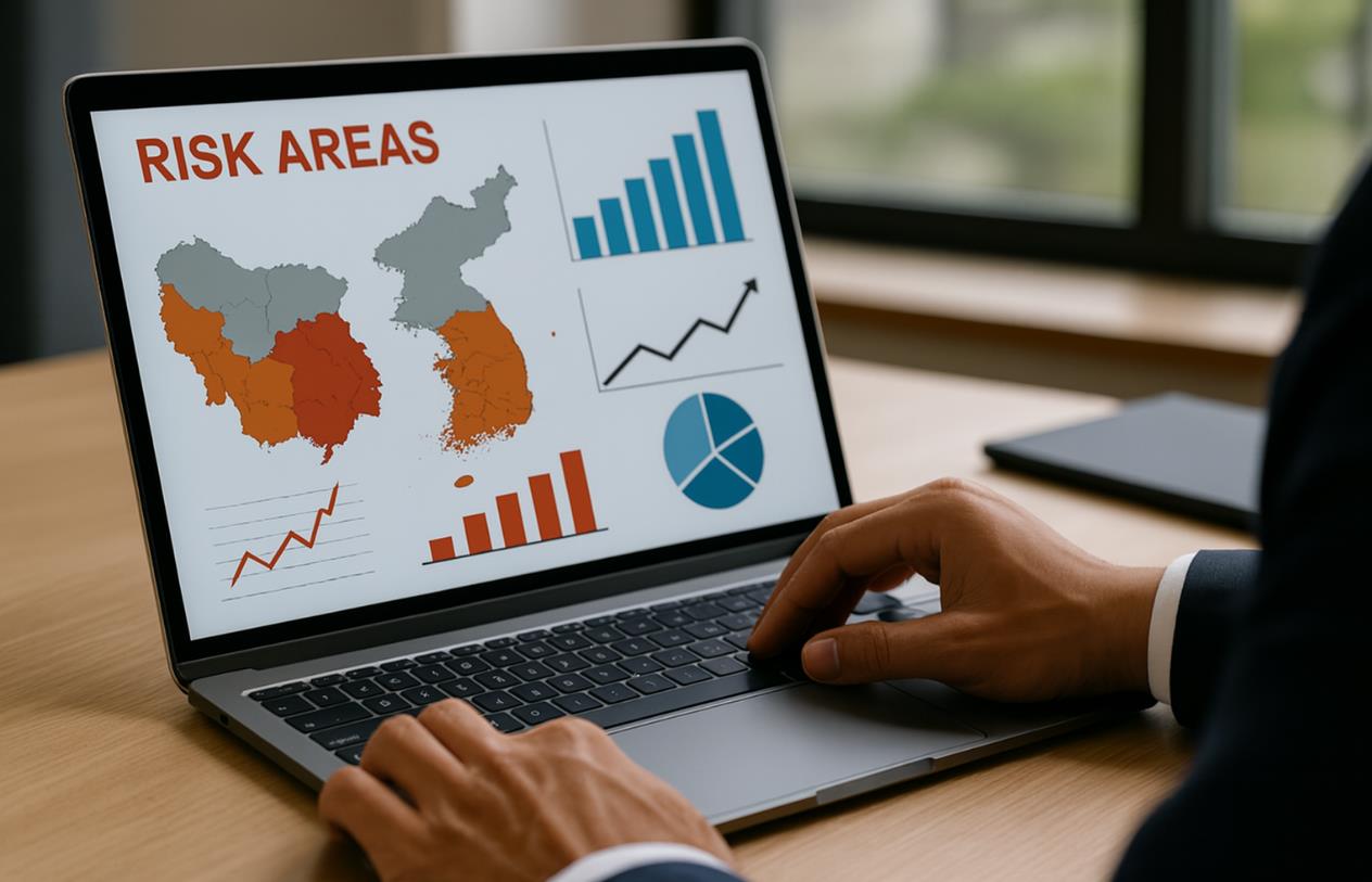 보험료 인상을 상징하는 붉은 화살표 그래프와 지출 내역서 장면