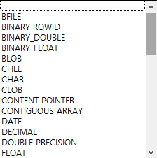 Oracle 데이터타입