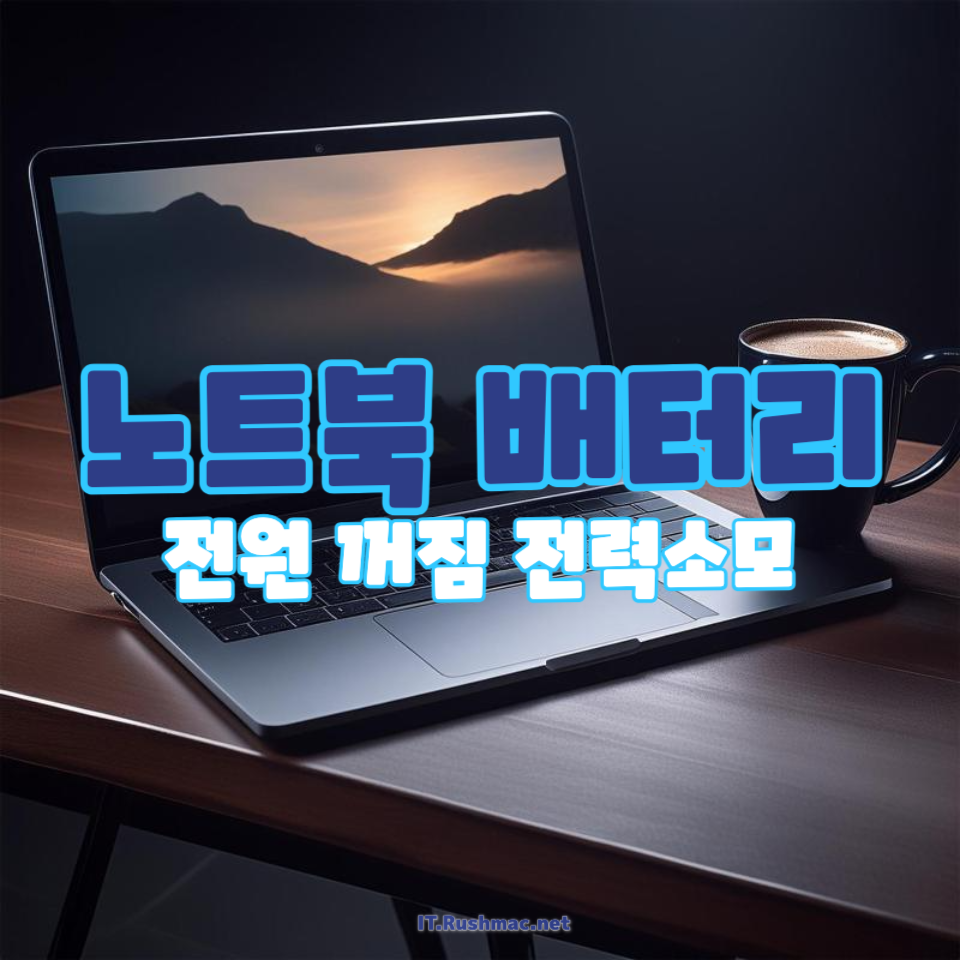 노트북 배터리 전원 꺼짐 전력소모