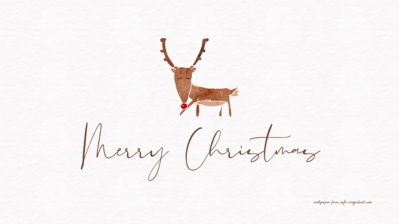 05 루돌프 일러스트 C - Merry Christmas 크리스마스배경화면