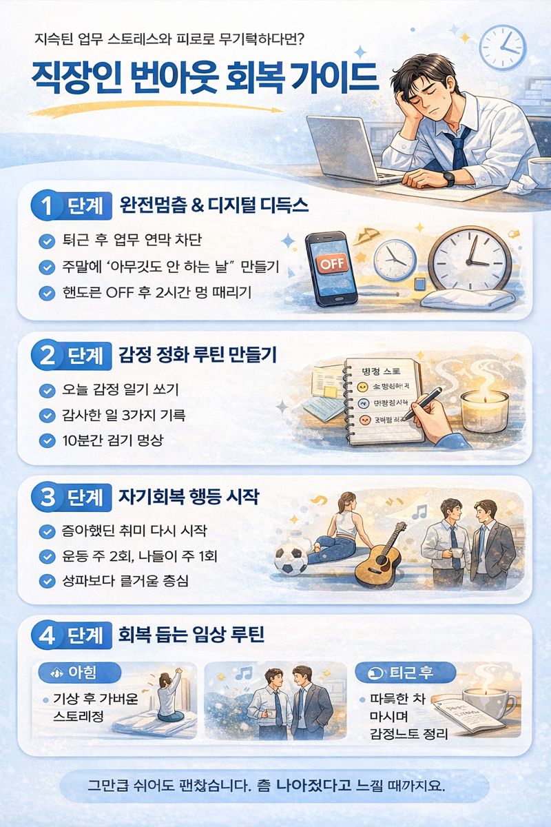 번아웃 회복 4단계 실천법