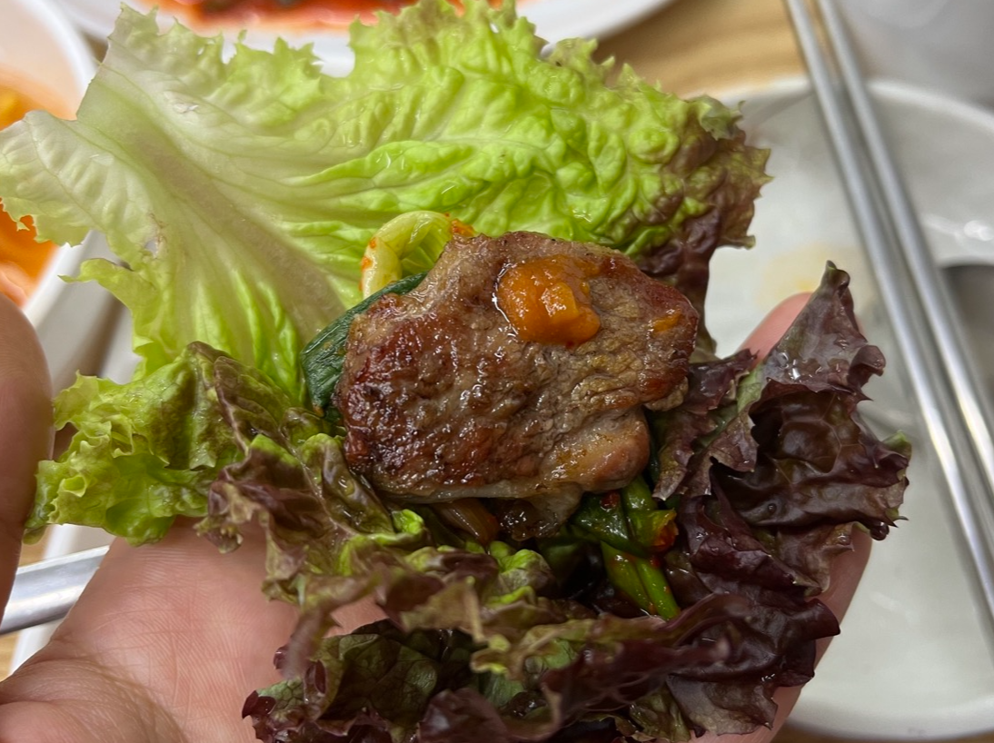 맛있는 고기 한쌈