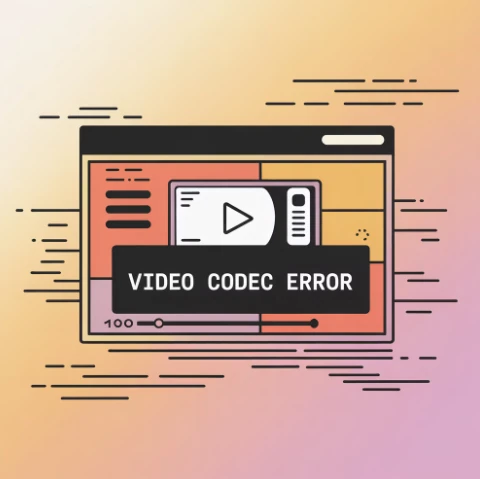 비디오 코덱 에러가 나는 예시 화면