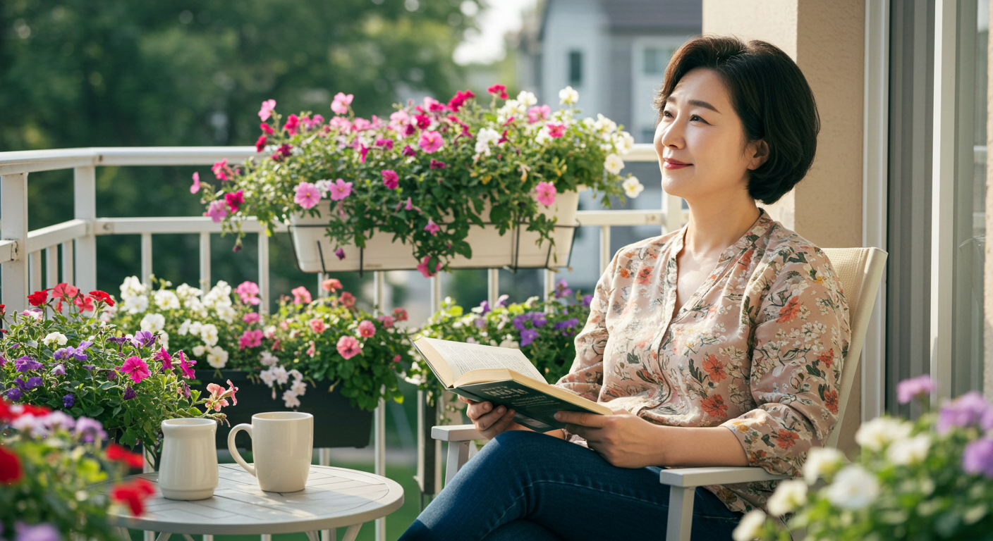 책과 커피를 즐기는 여성