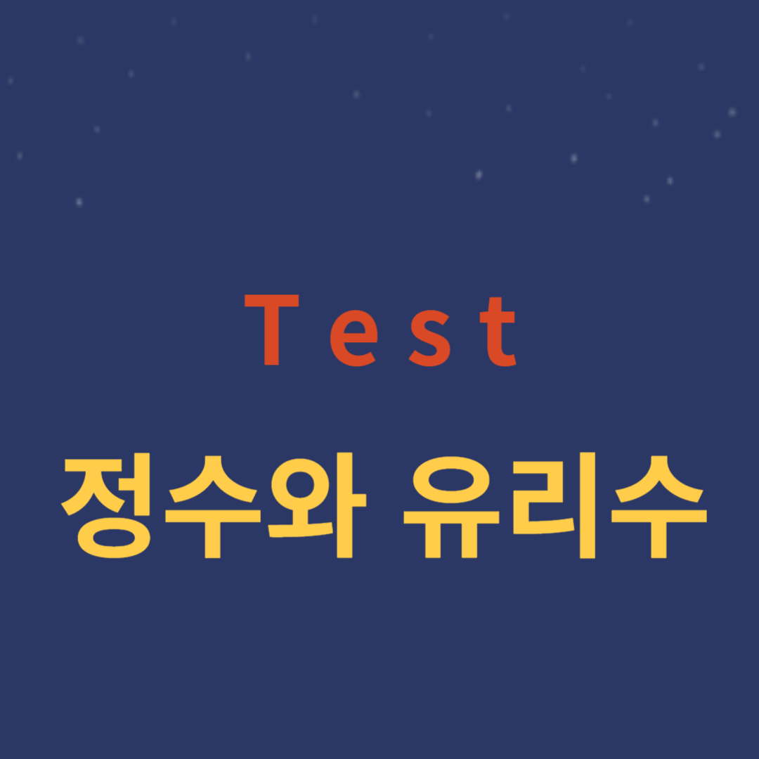 정수와 유리수 테스트