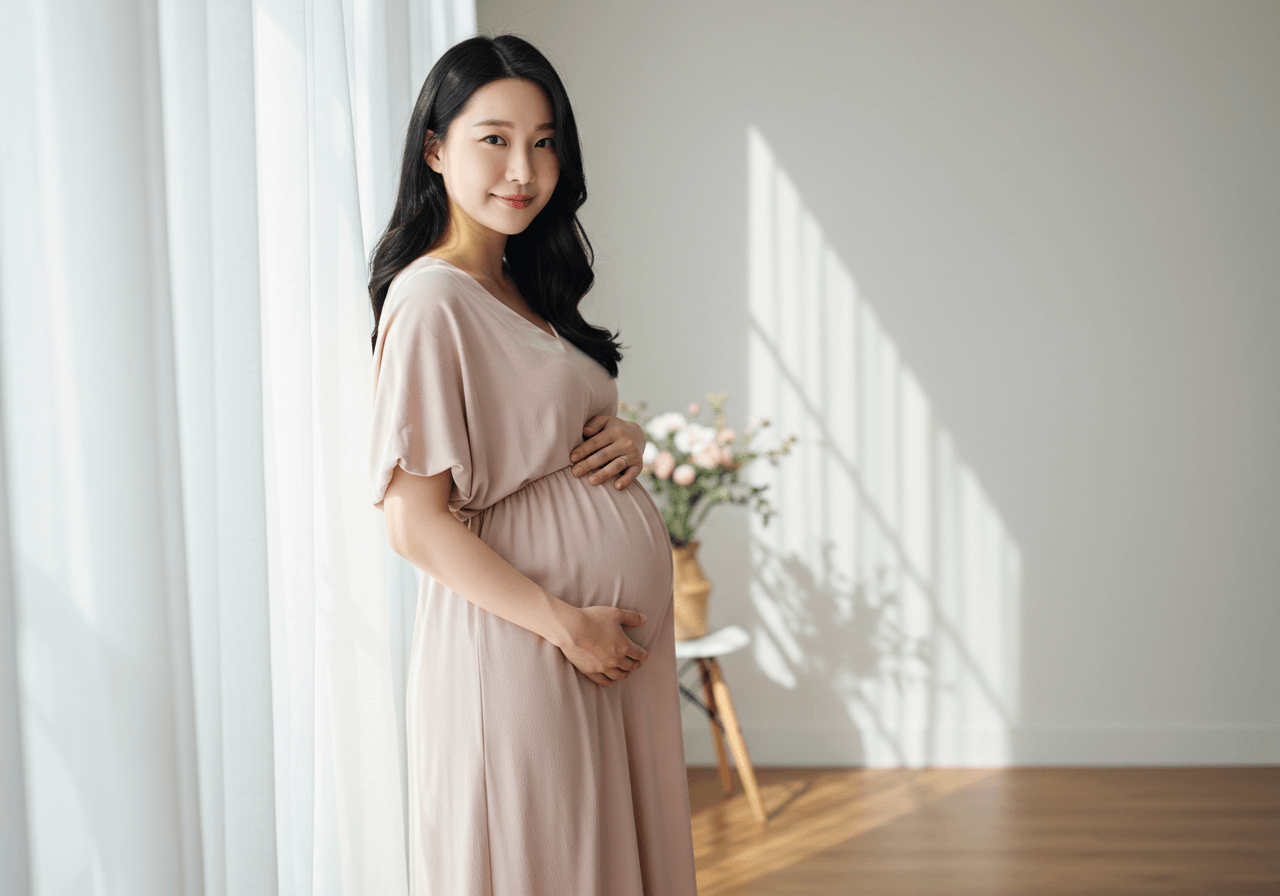 여성이 만삭인 꿈