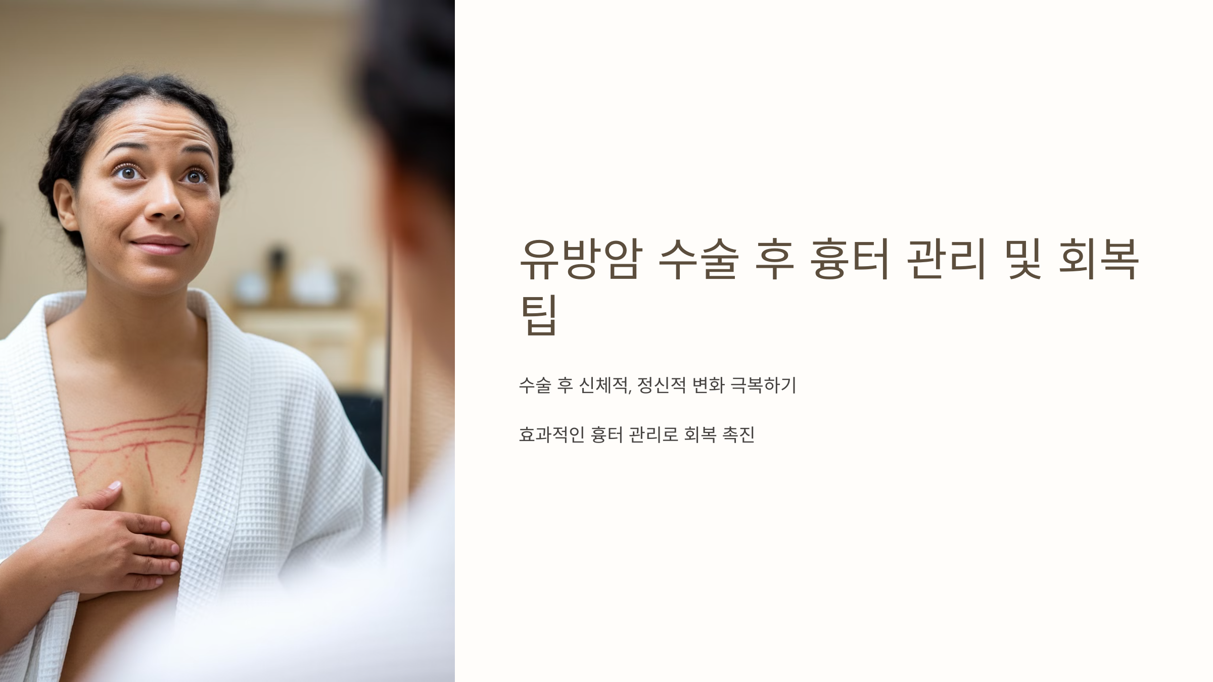 유방암 수술 후 흉터 관리 및 회복 팁