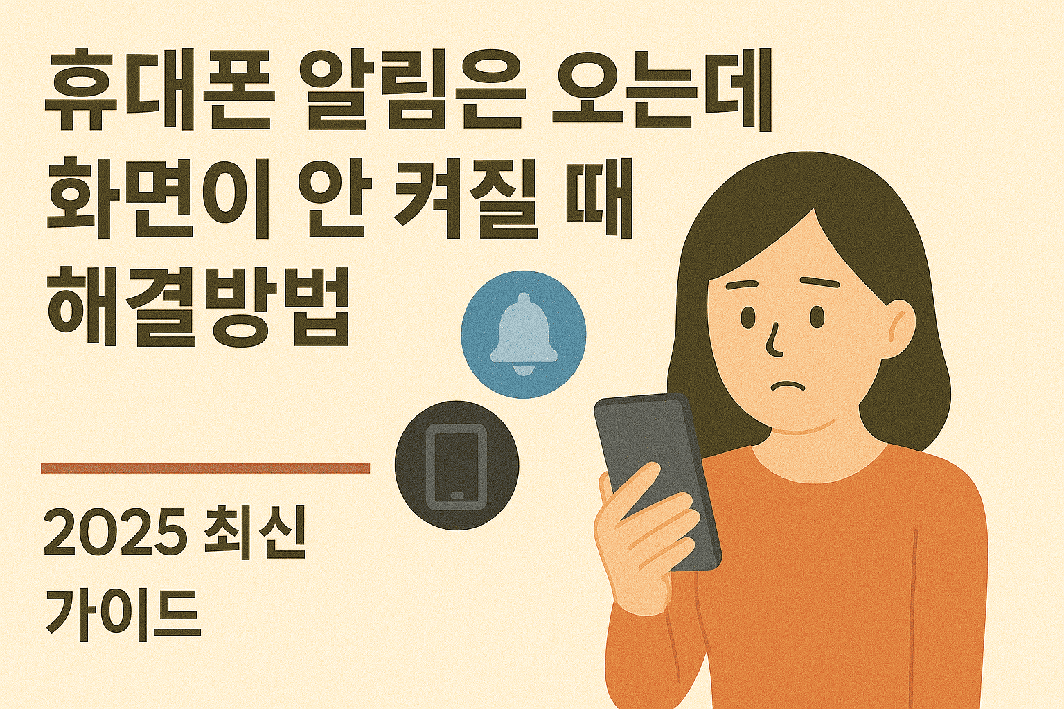 휴대폰 알림은 오는데 화면이 안 켜질 때 해결방법 ❘ 2025 최신 가이드