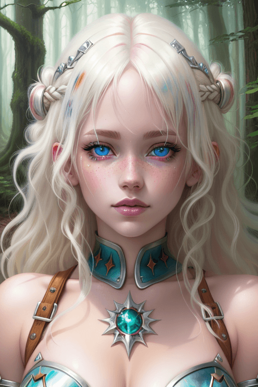 Playground AI로 생성한 그림(1) - 아름다운 금발의 석큐버스