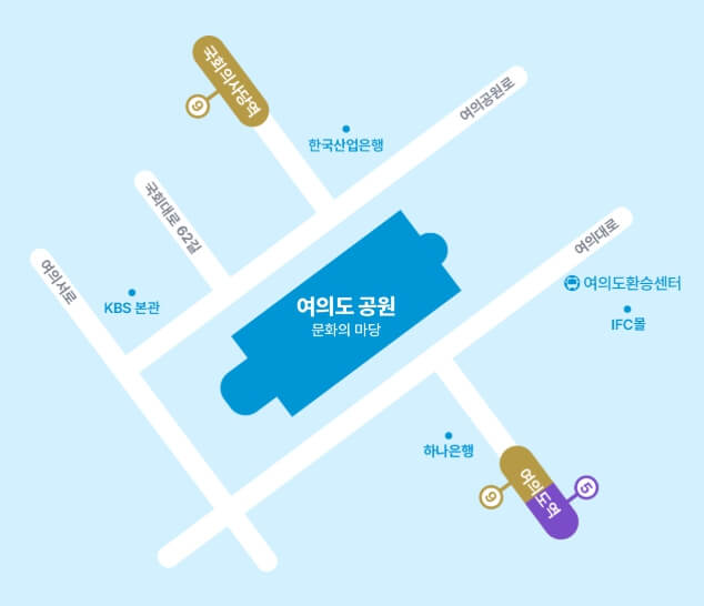 무한도전 마라톤대회 여의도 주차 안내 지도