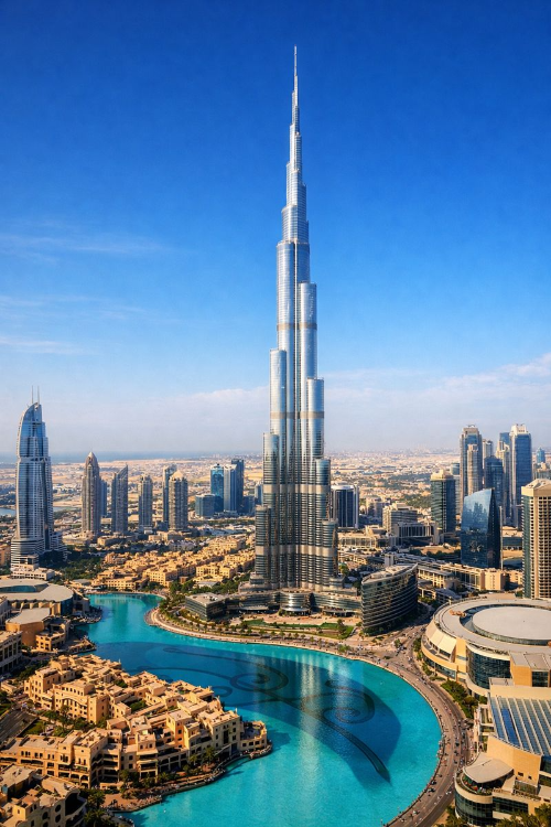 두바이 여행 대표 랜드마크 부르즈 할리파 전경