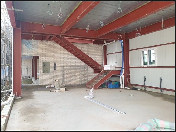 H빔 내화페인트 시공 전