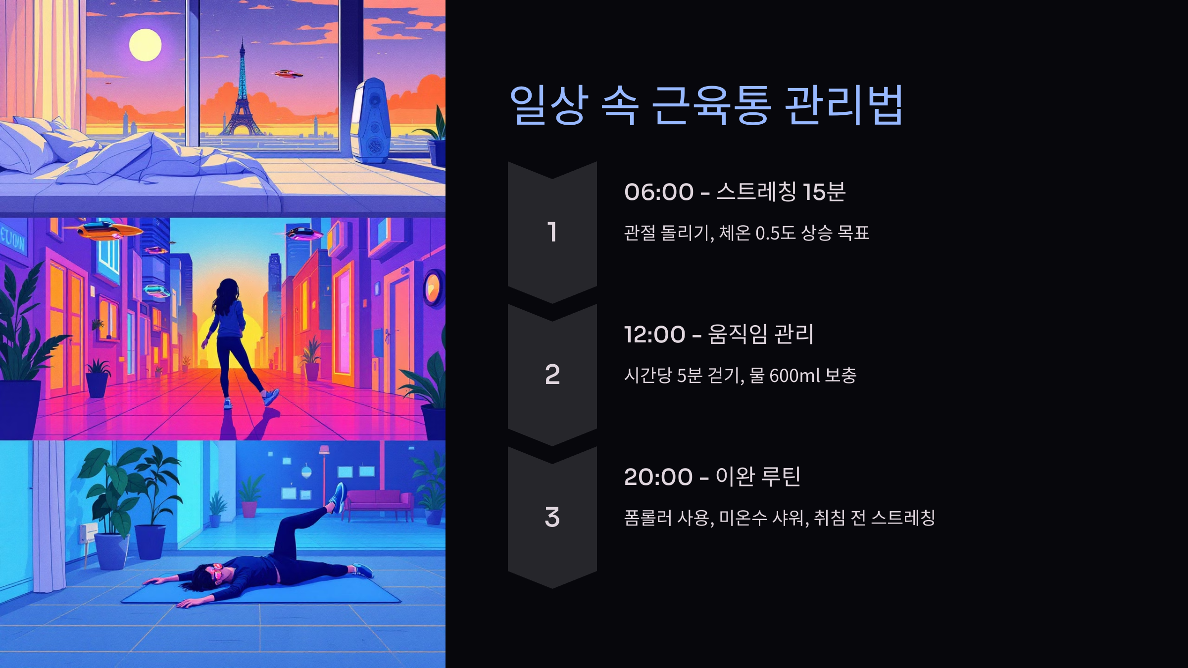 근육통 푸는 법 근육통증 빨리 푸는 법