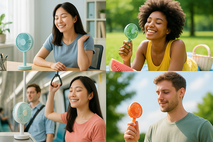 사무실과 야외에서 활용하는 휴대용 핸디형 선풍기 비교