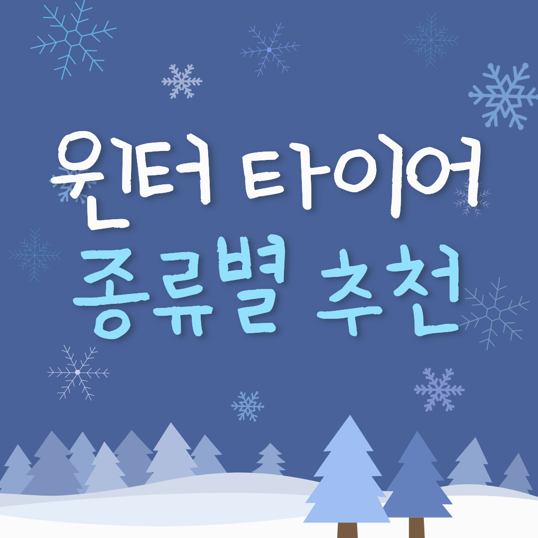 눈이 올때는 못나가나? - 윈터(스노우) 타이어 추천