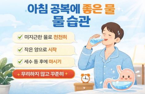 아침 공복에 좋은 물 습관