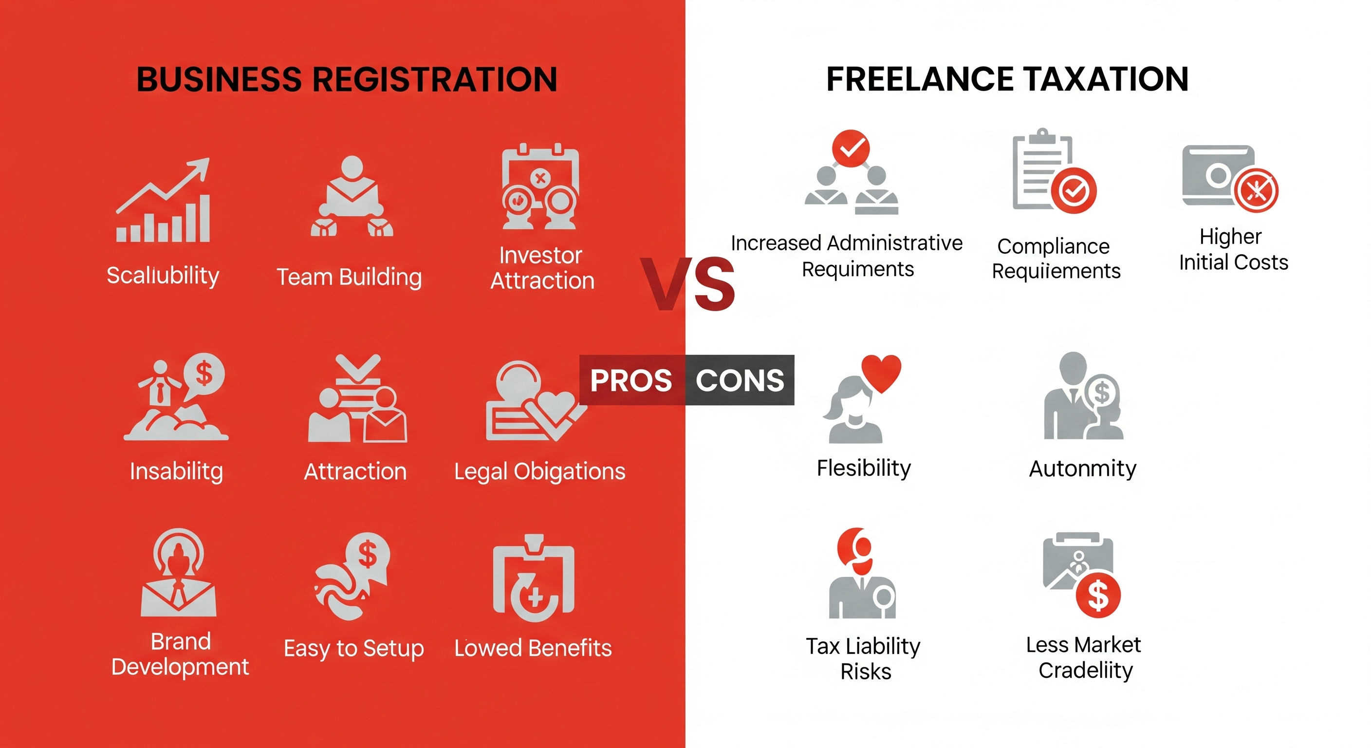 "사업자등록 vs 프리랜서 세금 장단점"에 대한 이미지입니다.