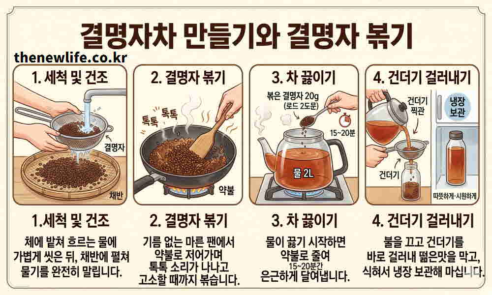 결명자차 만들기 볶기